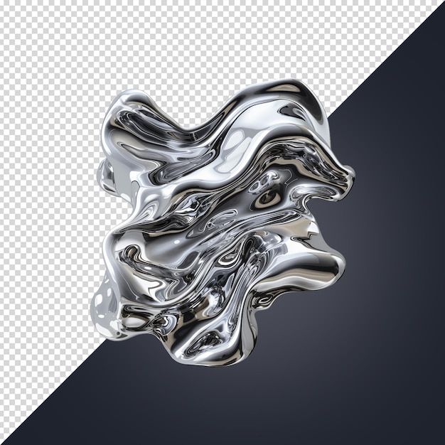 PSD 3d chrome sculpture