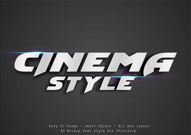 PSD 3d cinematic text style