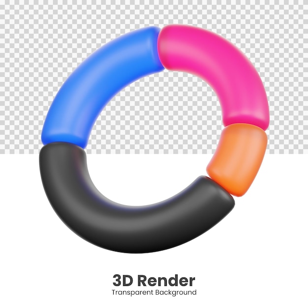 3d circle diagram for infographic design illustration