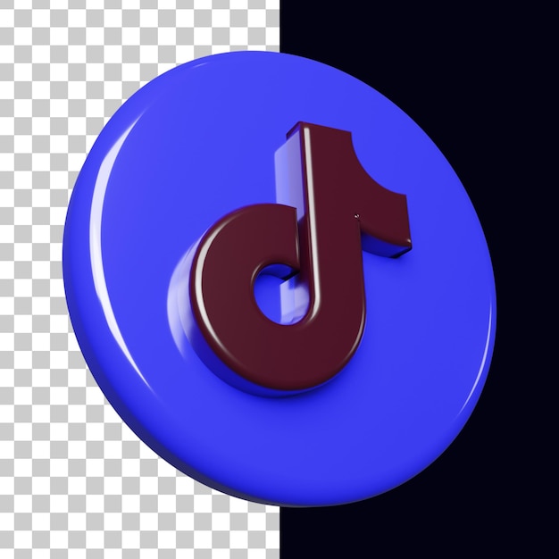 3d circle with tiktok logo