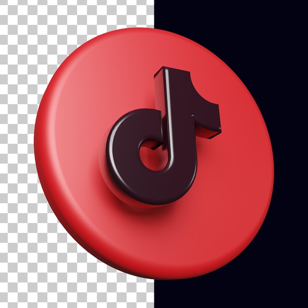 PSD cerchio 3d con logo tiktok