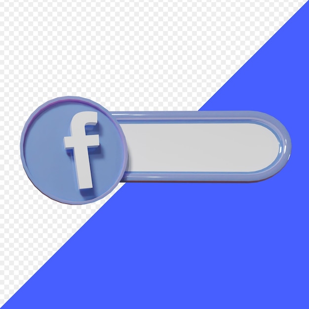 PSD 3d-cirkel met facebook-logo erop