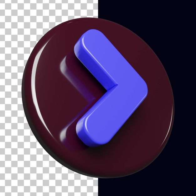 3D-cirkel met pijl naar rechts