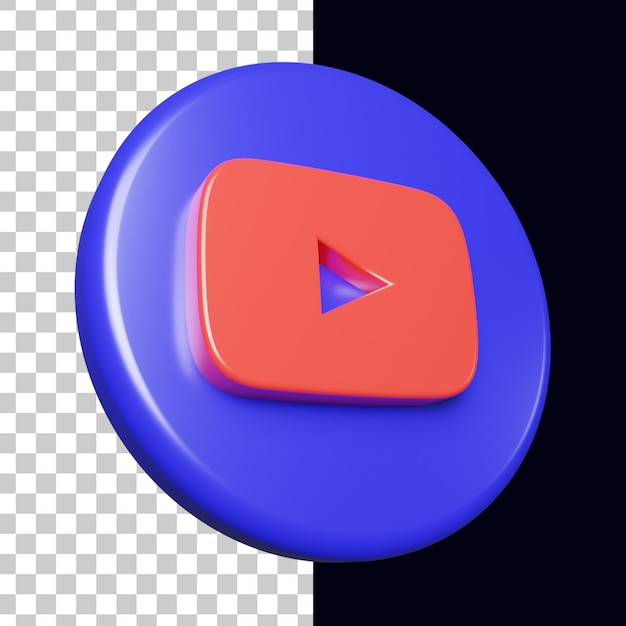 3d-cirkel met youtube-logo