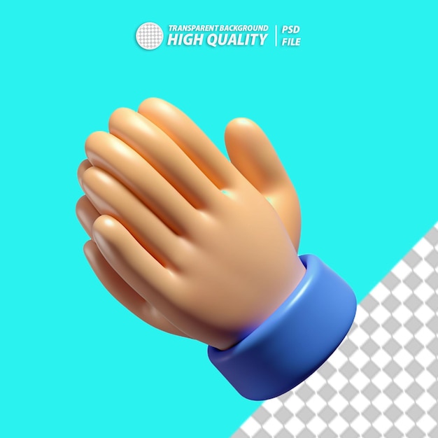 3d clapping icon png