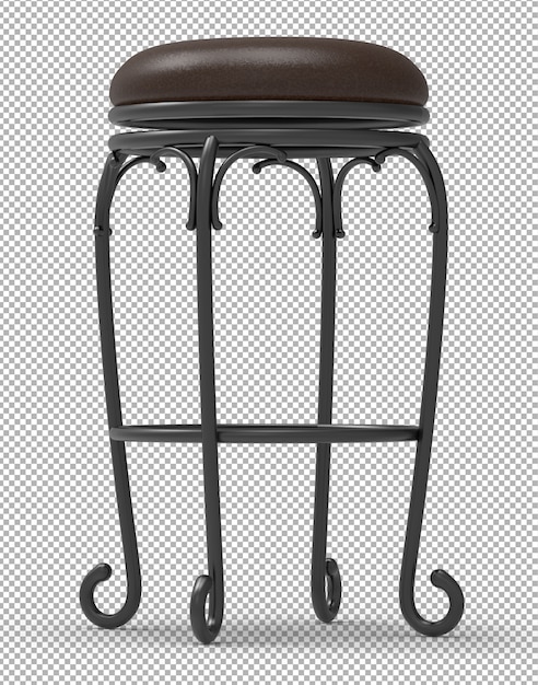 3d classic stool isolated.