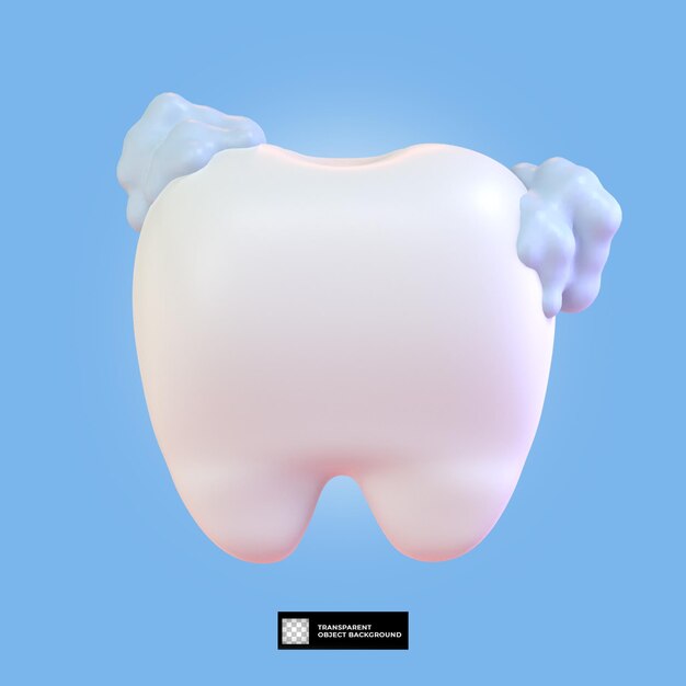 3d clean tooth illustration