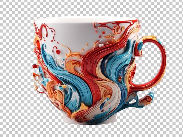 PSD 3d clipart cup sublimation on a white background