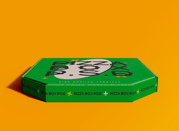 Mockup di scatola per pizza chiusa 3d