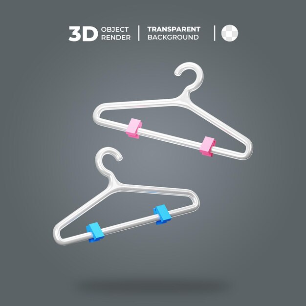 Plastic coat hanger 1 3D model