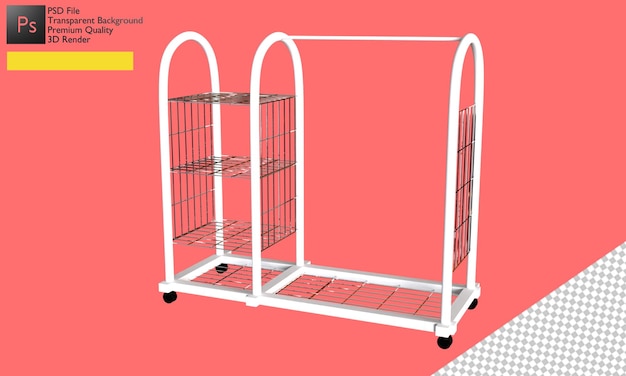 3d clothes rack illustration design