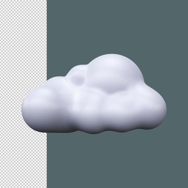 3d cloud in cartoon style