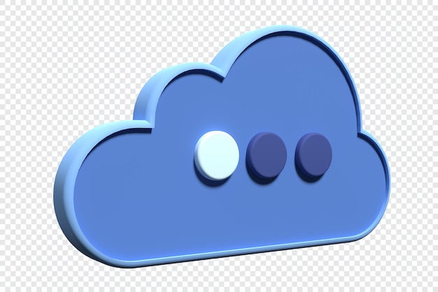 3d cloud computing technology cloud storage technology and online data storage 3d render illustration