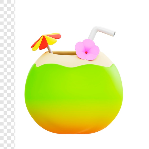 PSD 3d coconut juice