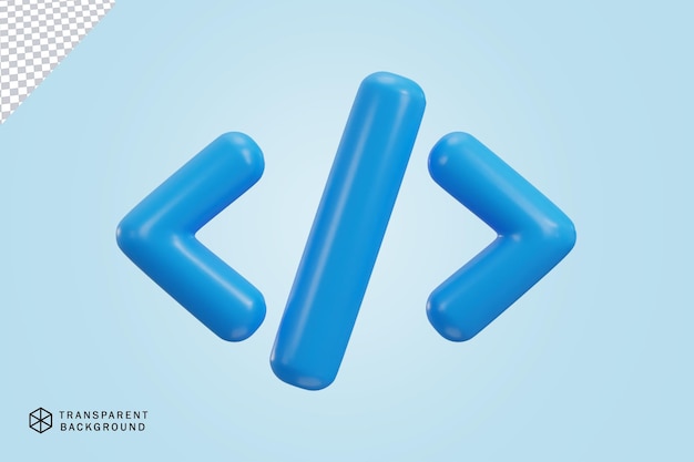 3d code icon symbols of software and web development