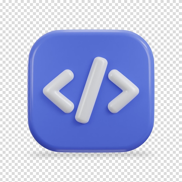 3D-codering icoon symbool van programmeringssoftware en webontwikkelingsconcept