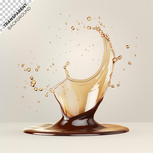 PSD 3d coffe juice liquid shape