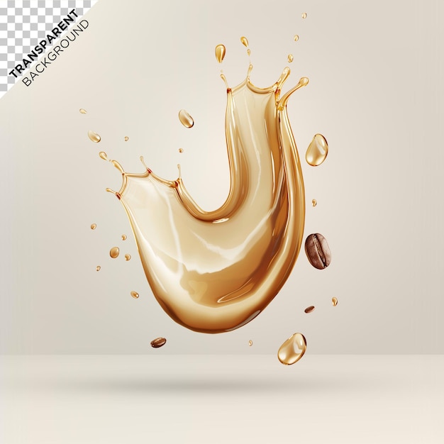 PSD 3d coffe juice liquid shape