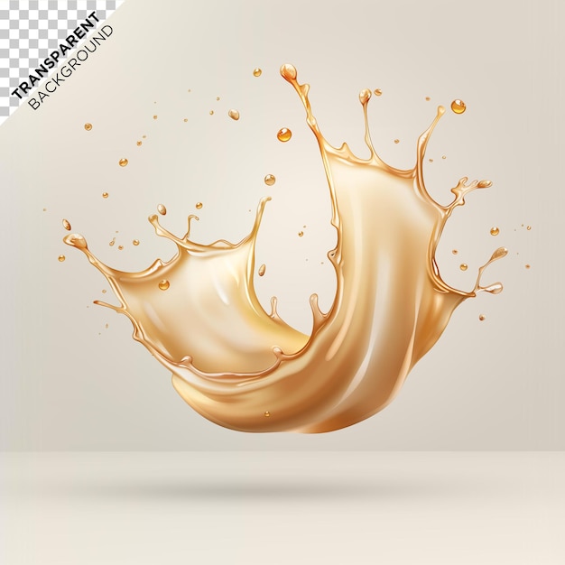 PSD 3d coffe juice liquid shape