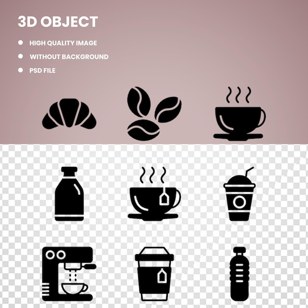 PSD 3d coffee aquipment