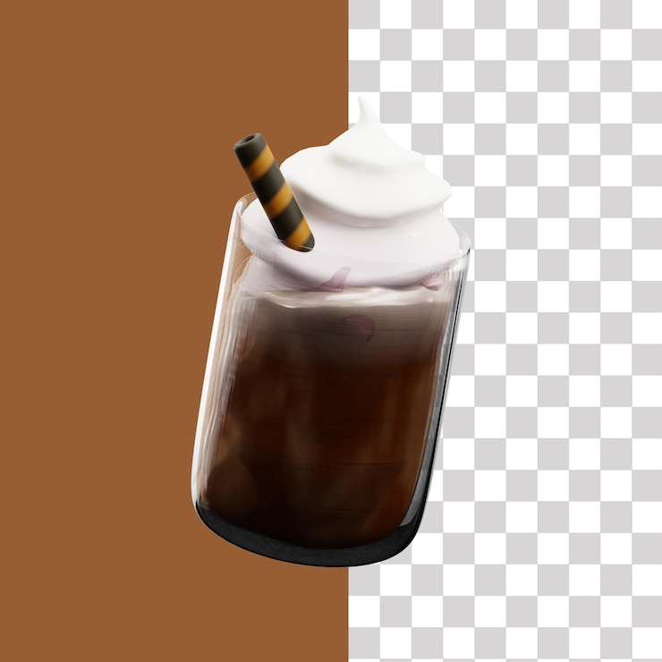 PSD 3d-иллюстрация кофейного крема