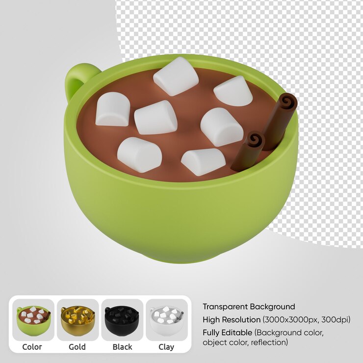 PSD 3d coffee cup