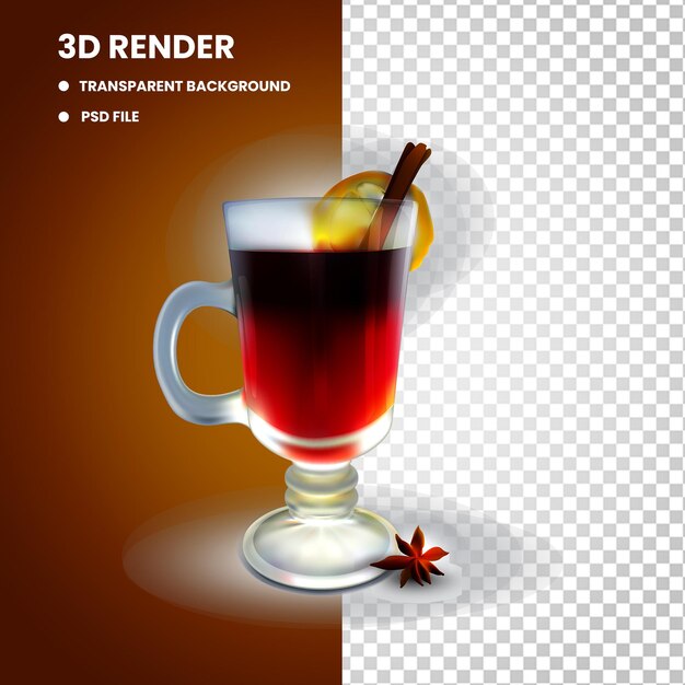 PSD 3dコーヒー トランスペアレント psd ファイルグローブ