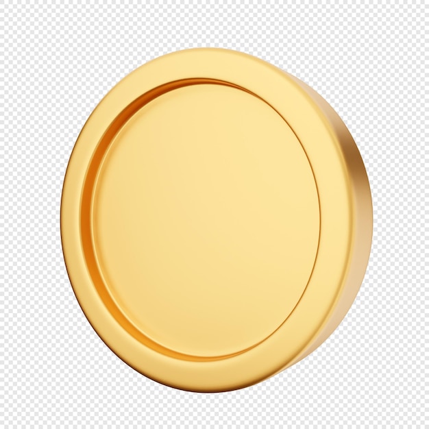 PSD 3d coin gold silver bronze icon illustration render