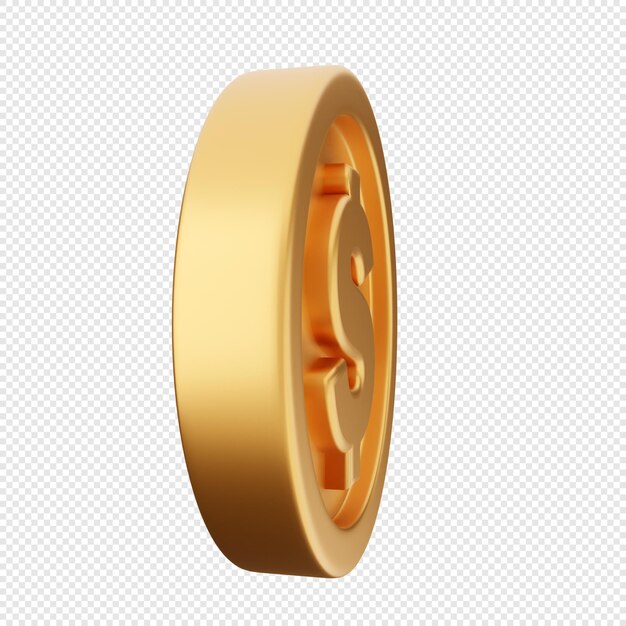 PSD 3d moneta oro argento bronzo icona illustrazione render