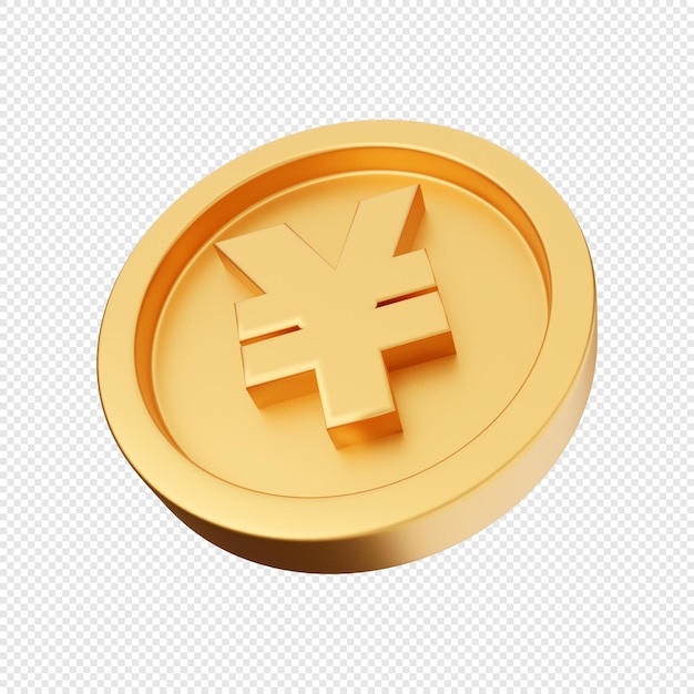 PSD 3d coin gold yen