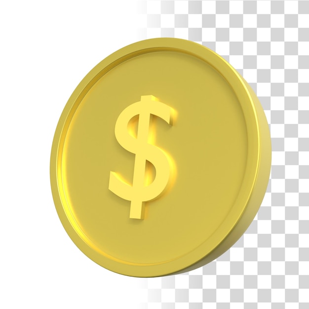 PSD 3d coin illustration