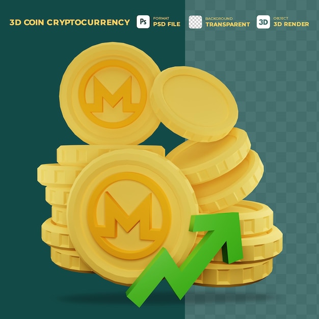 3d Coin Krypto Waluty Dochód Wzrost O Monero