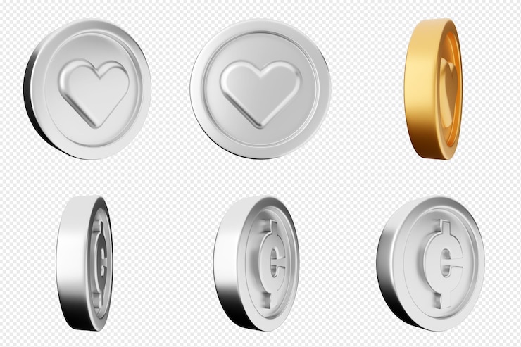 PSD 3d coin money currency finance payment investment icon set bundle