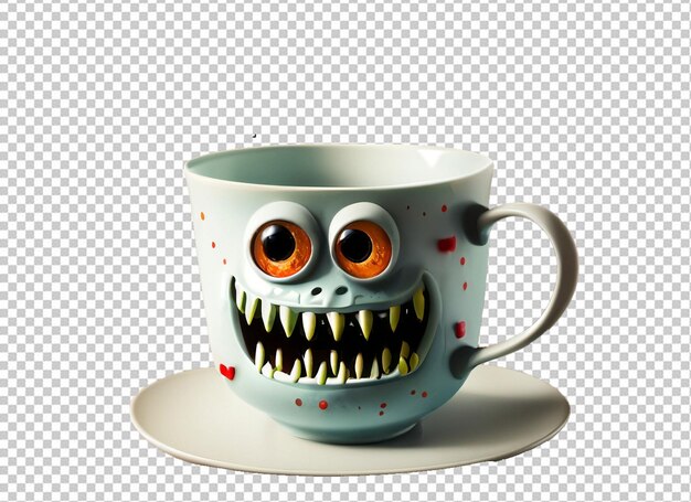 PSD 3d collection of halloween cup silhouettes