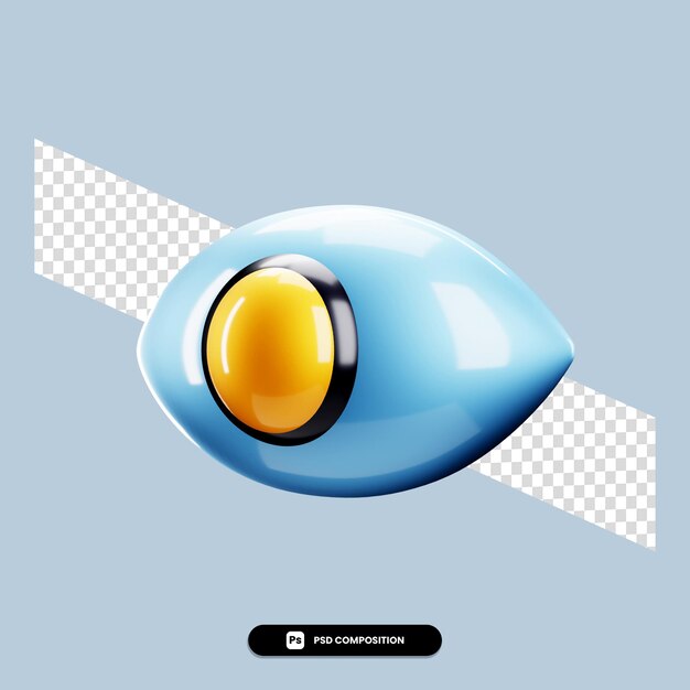 3d color eye illustration