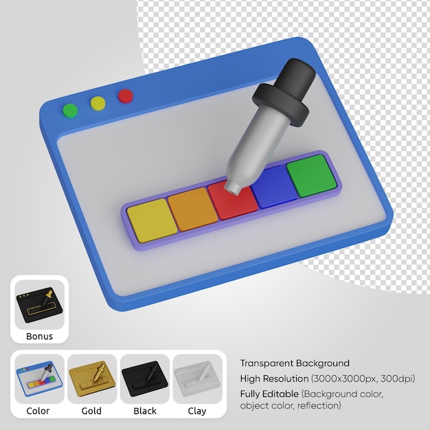 PSD 3d color picker