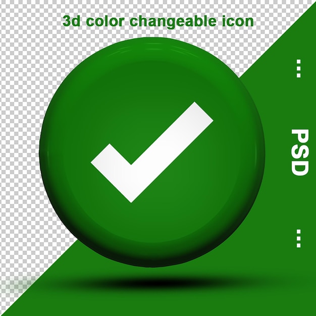 3d colorchangeable icon