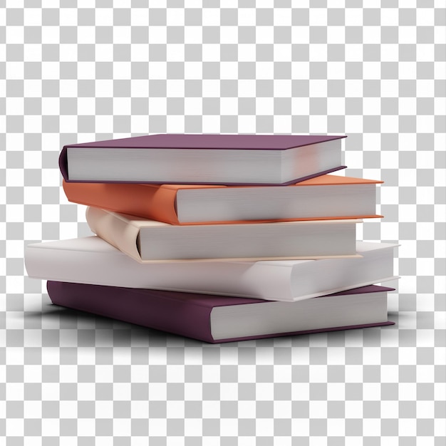 3D colorful books