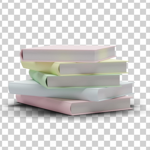 PSD 3d colorful books