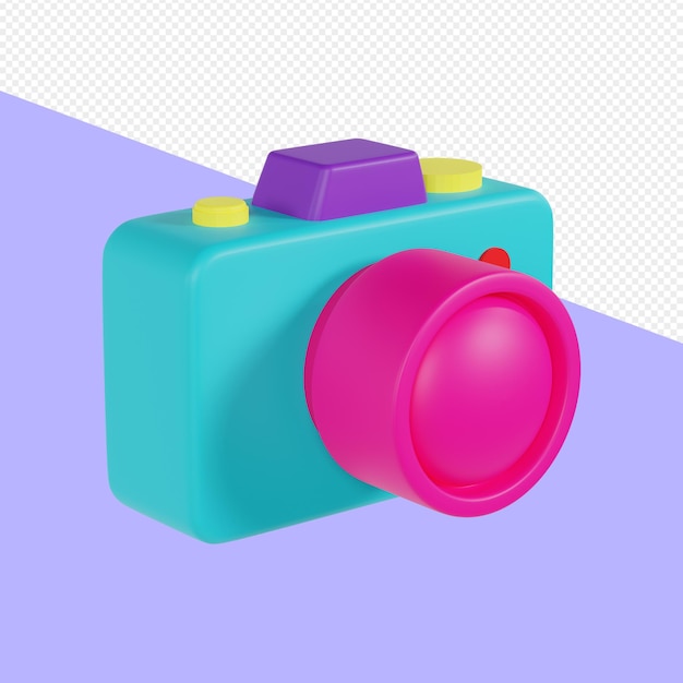 Fotocamera colorata 3d