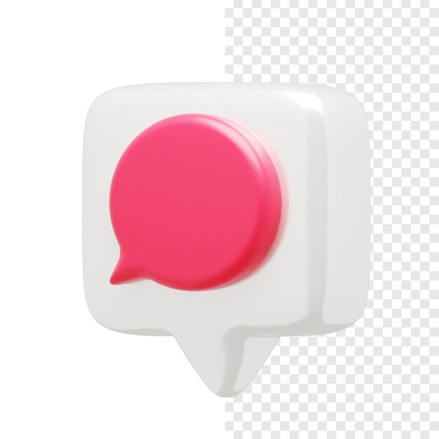 3d Comment Speech Bubble