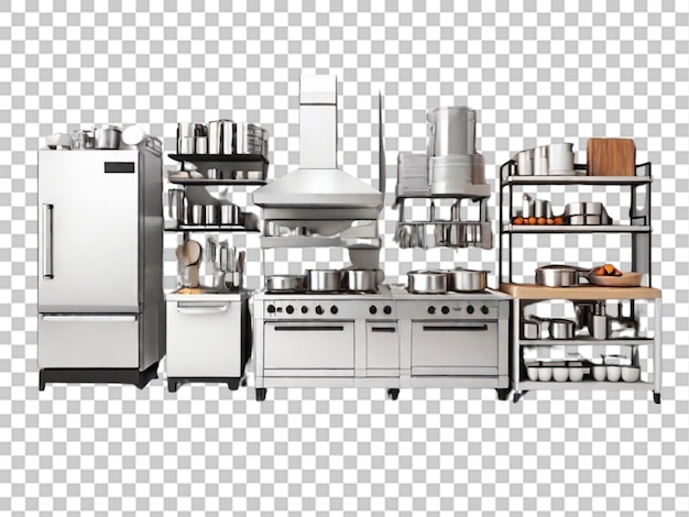 PSD 3d commercial kitchen pack na białym tle