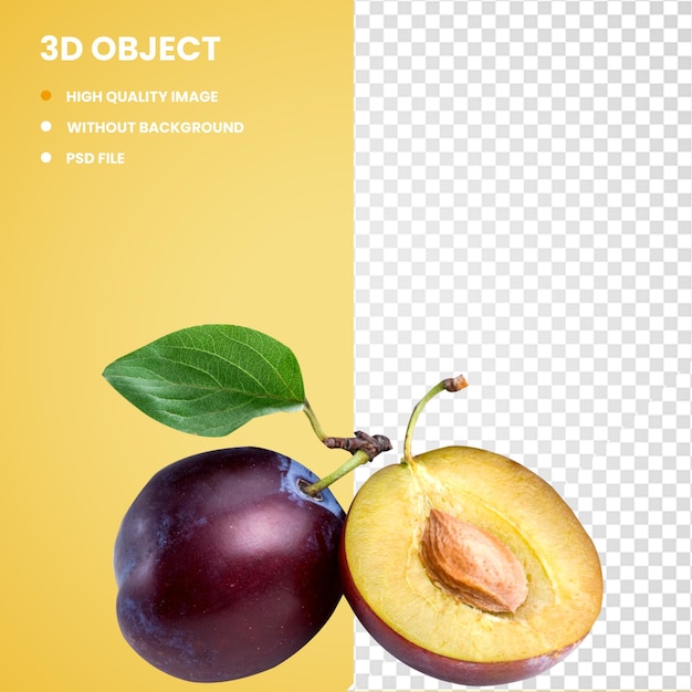 3d common plum dried fruit nutrition and large plum and sliced purple plum fruit and natural foods a
