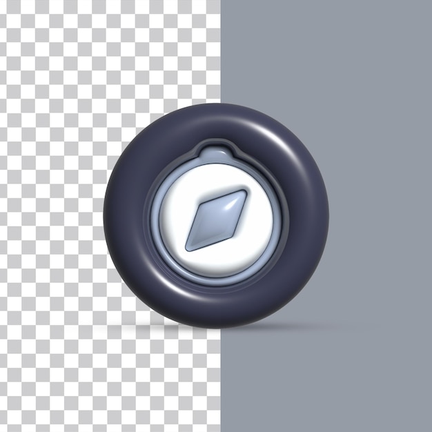 3d compass icon