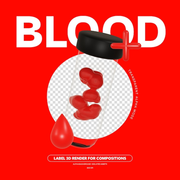 3d composition blood particles