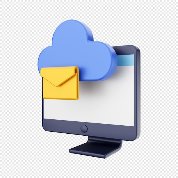 3d computer functie mail cloud