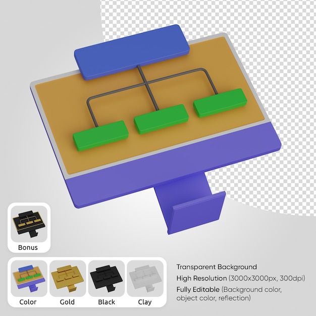 PSD 3d компьютерная структура