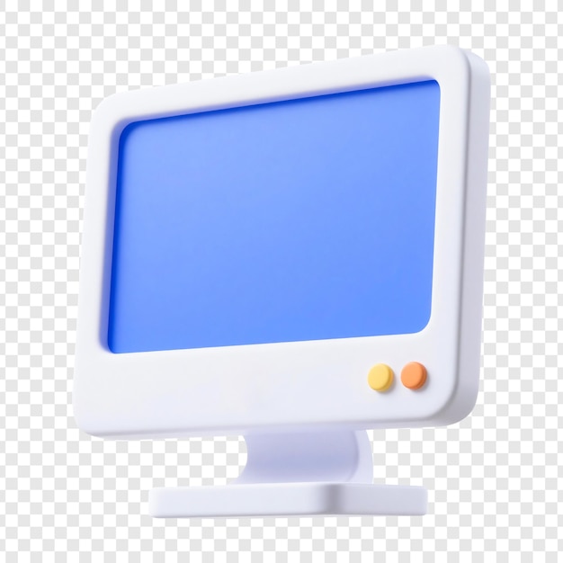 3D-computermonitor in cartoonstijl