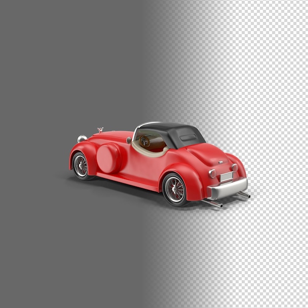 3D-concept render van cartoon vintage auto