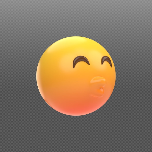 3D concept rendering of emoticon